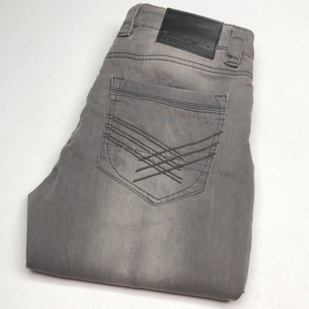 LIKE NEW MENS JEANIOLOGIE GRAYWASH STRAIGHT FIT JEANS 34x32 ⭐️
